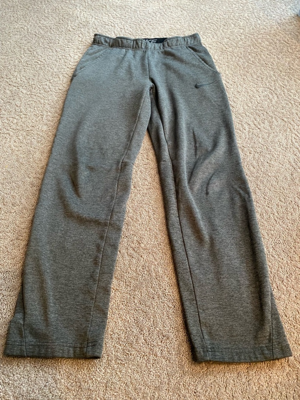 Nike Men's Charcoal Gray Sweatpants with Swoosh